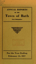 Annual report of the Town of Bath, New Hampshire 1917_cover