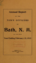 Annual report of the Town of Bath, New Hampshire 1912_cover