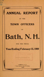 Annual report of the Town of Bath, New Hampshire 1909_cover