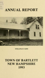 Annual report Town of Bartlett, New Hampshire 1993_cover