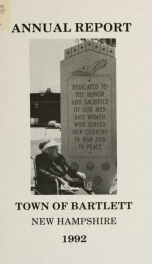 Annual report Town of Bartlett, New Hampshire 1992_cover