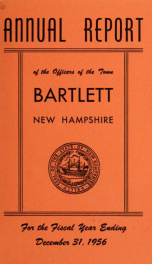 Annual report Town of Bartlett, New Hampshire 1956_cover