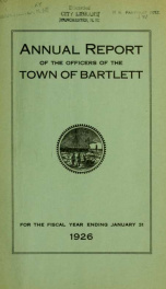 Annual report Town of Bartlett, New Hampshire 1926_cover