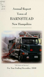 Annual reports of the Town of Barnstead, New Hampshire 2008_cover