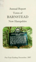 Annual reports of the Town of Barnstead, New Hampshire 2007_cover