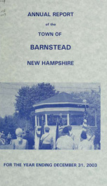 Annual reports of the Town of Barnstead, New Hampshire 2003_cover