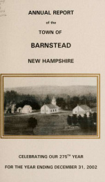 Annual reports of the Town of Barnstead, New Hampshire 2002_cover