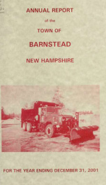 Annual reports of the Town of Barnstead, New Hampshire 2001_cover