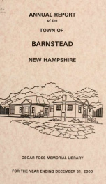 Annual reports of the Town of Barnstead, New Hampshire 2000_cover