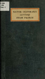 Victor Chapman's letters from France_cover