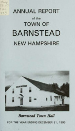 Annual reports of the Town of Barnstead, New Hampshire 1993_cover