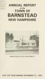 Annual reports of the Town of Barnstead, New Hampshire 1991_cover