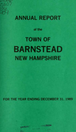 Annual reports of the Town of Barnstead, New Hampshire 1989_cover