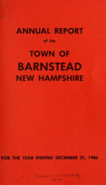 Annual reports of the Town of Barnstead, New Hampshire 1986_cover