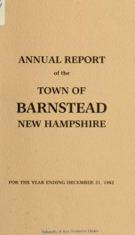 Annual reports of the Town of Barnstead, New Hampshire 1982_cover