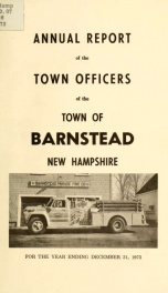 Annual reports of the Town of Barnstead, New Hampshire 1973_cover