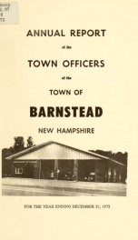 Annual reports of the Town of Barnstead, New Hampshire 1972_cover