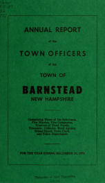 Annual reports of the Town of Barnstead, New Hampshire 1971_cover