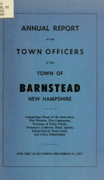 Annual reports of the Town of Barnstead, New Hampshire 1967_cover