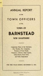 Annual reports of the Town of Barnstead, New Hampshire 1965_cover