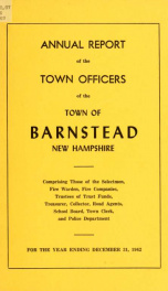 Annual reports of the Town of Barnstead, New Hampshire 1962_cover