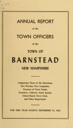 Annual reports of the Town of Barnstead, New Hampshire 1963_cover