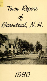 Annual reports of the Town of Barnstead, New Hampshire 1960_cover