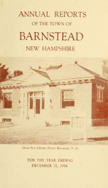 Annual reports of the Town of Barnstead, New Hampshire 1954_cover