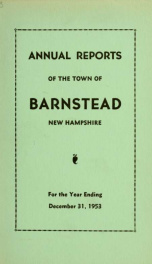 Annual reports of the Town of Barnstead, New Hampshire 1953_cover