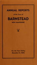 Annual reports of the Town of Barnstead, New Hampshire 1949_cover