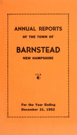 Annual reports of the Town of Barnstead, New Hampshire 1952_cover