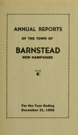 Annual reports of the Town of Barnstead, New Hampshire 1950_cover