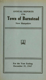 Annual reports of the Town of Barnstead, New Hampshire 1947_cover