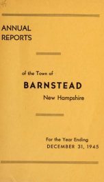 Annual reports of the Town of Barnstead, New Hampshire 1945_cover