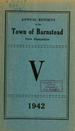 Annual reports of the Town of Barnstead, New Hampshire 1942_cover