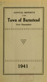 Annual reports of the Town of Barnstead, New Hampshire 1941_cover