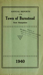 Annual reports of the Town of Barnstead, New Hampshire 1940_cover