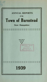 Annual reports of the Town of Barnstead, New Hampshire 1939_cover