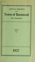 Annual reports of the Town of Barnstead, New Hampshire 1937_cover