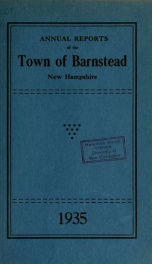 Annual reports of the Town of Barnstead, New Hampshire 1935_cover