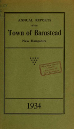 Annual reports of the Town of Barnstead, New Hampshire 1934_cover