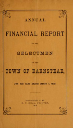 Annual reports of the Town of Barnstead, New Hampshire 1879_cover