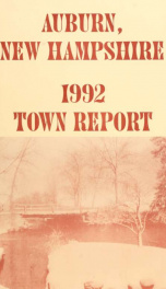 Annual reports of the Town of Auburn, New Hampshire 1992_cover