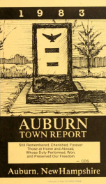 Annual reports of the Town of Auburn, New Hampshire 1983_cover