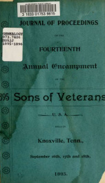 Journal of proceedings of the ... annual encampment of the Sons of veterans, U.S.A 1895-1896_cover