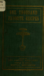 One thousand favorite recipes_cover