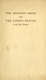 The Apostles' Creed and the Lord's prayer in the Kru dialect_cover