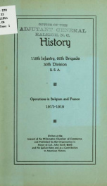 History 119th Infantry, 60th Brigade, 30th Division, U.S.A. Operations in Belgium and France, 1917-1919_cover