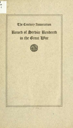 Record of service rendered in the great war_cover