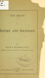 The study of history and sociology_cover